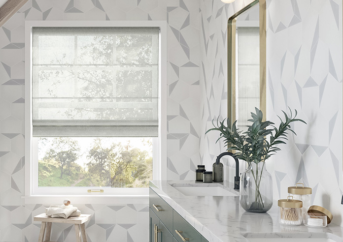Taranto Voile, Black Frost - Roman Blind - Image 3